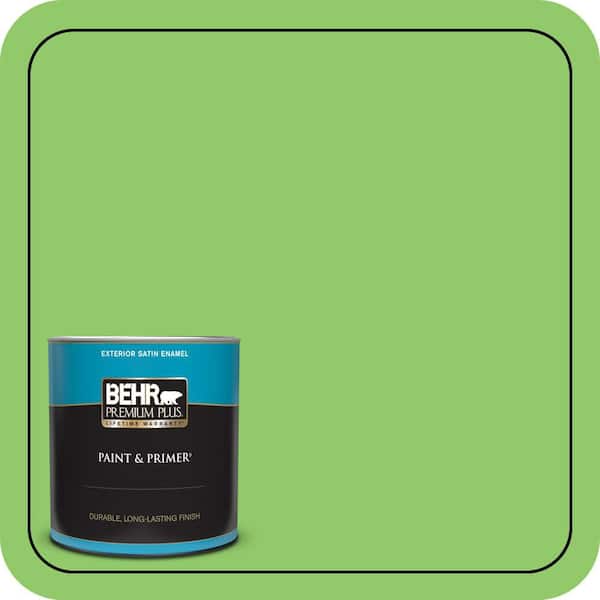 BEHR PREMIUM PLUS 1 qt. #430B-5 Apple Orchard Satin Enamel Exterior Paint & Primer