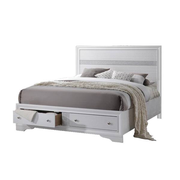 Best Quality Furniture Catherine 3-Piece White Full Bedroom Set