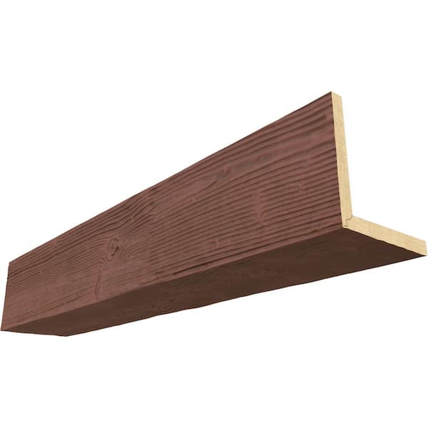 Ekena Millwork Endurathane 10 in. H x 10 in. W x 22 ft. L Sandblasted Redwood Faux Wood Beam