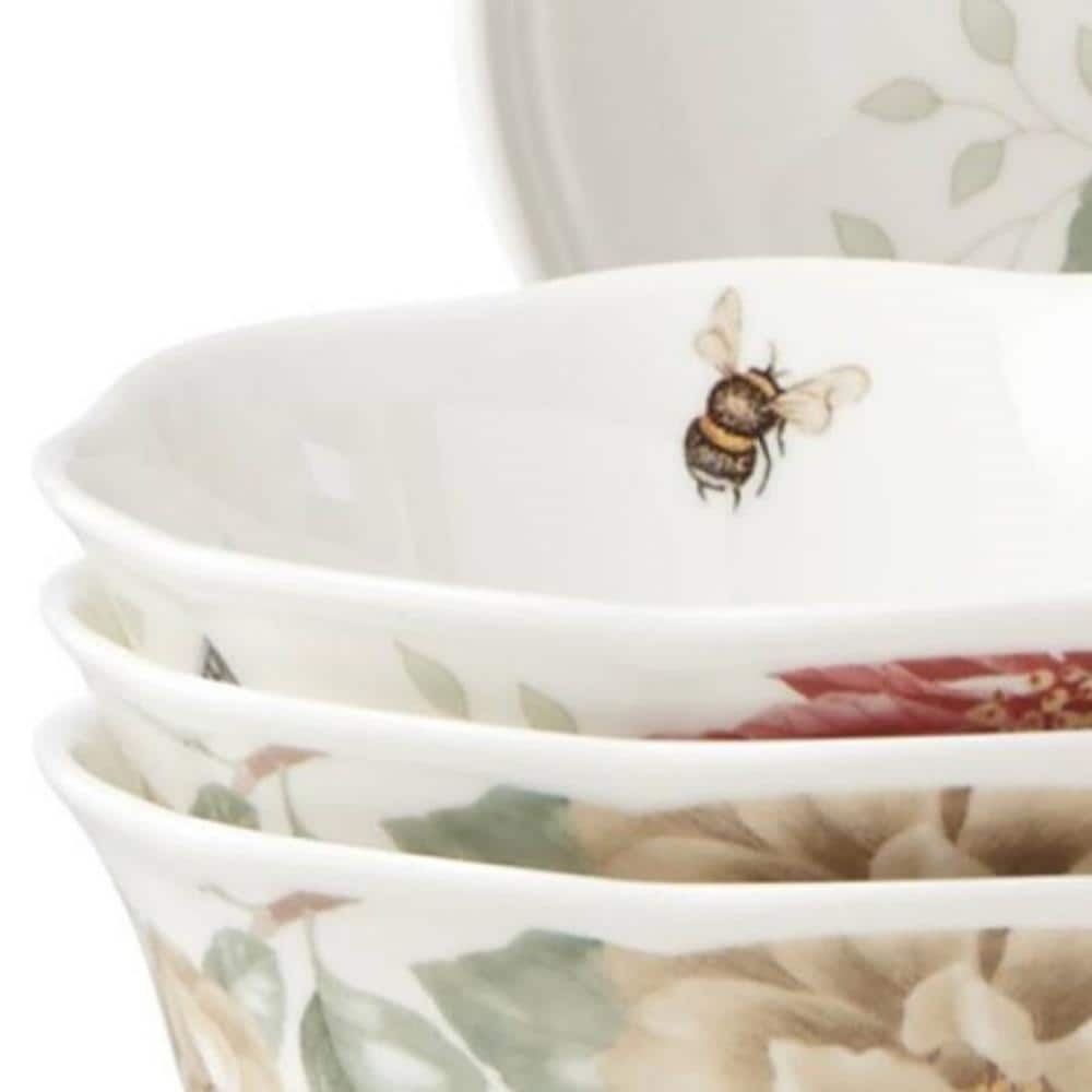 Butterfly Meadow Holiday 12-Piece Porcelain Dinnerware Set for 4