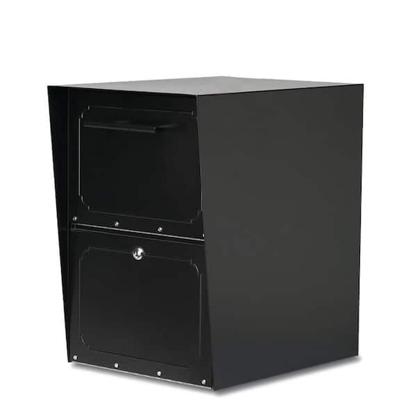 Architectural Mailboxes Oasis Black Post-Mount or Column-Mount Locking Drop Box