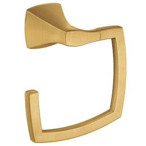 Voss Towel Ring in Brushed Gold