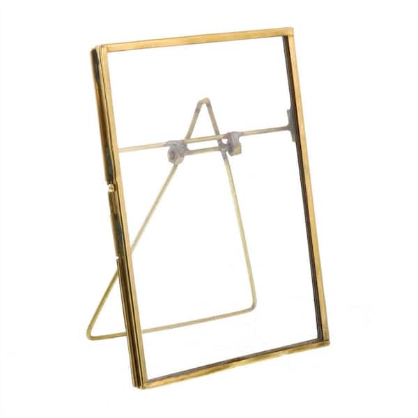 HomeRoots Victoria 4 in. x 6 in. Brass Picture Frame
