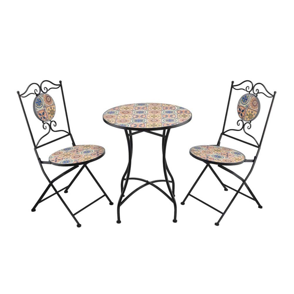 Alpine Corporation Indoor/Outdoor Mediterranean Tile Design Set