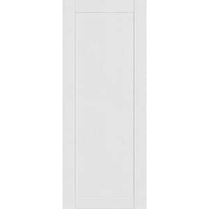 1-Panel Shaker 18 in. x 96 in. No Bore Bianco Noble Solid Composite Core Wood Interior Door Slab