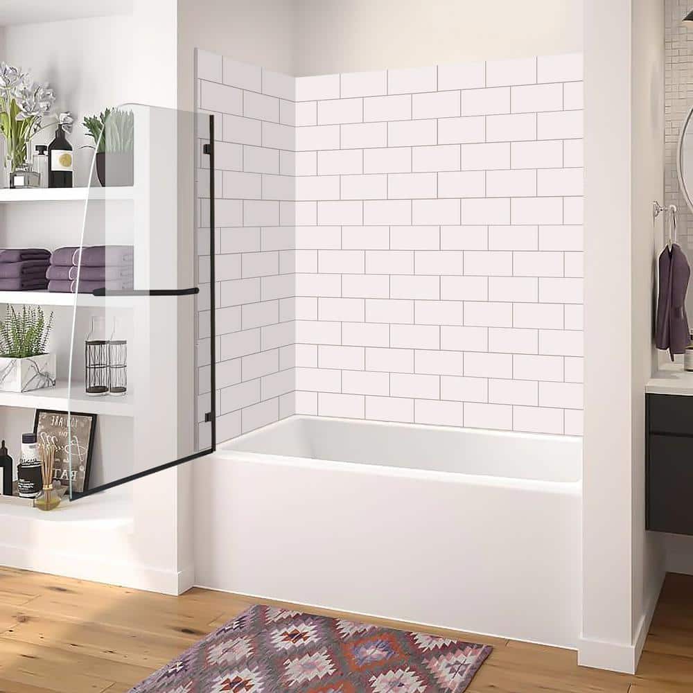 Grand Series 31.5" x 56" Frameless Hinged Tub Door in Polished Chrome