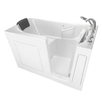 Gelcoat Premium Series 60 in. x 30 in. Walk-in Soaking Bathtub with Right Hand Drain in White