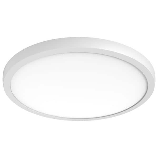SATCO Blink Pro Plus 19 in. 34-Watt White Color Selectable Integrated LED Flush Mount Surface Light 2600-2740 lumens