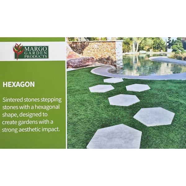 MJSI 23 in. x 20 in. x 0.75 in. Basalt Black Hexagon Porcelain Paver (12-Piece/ 28 sq. ft.)