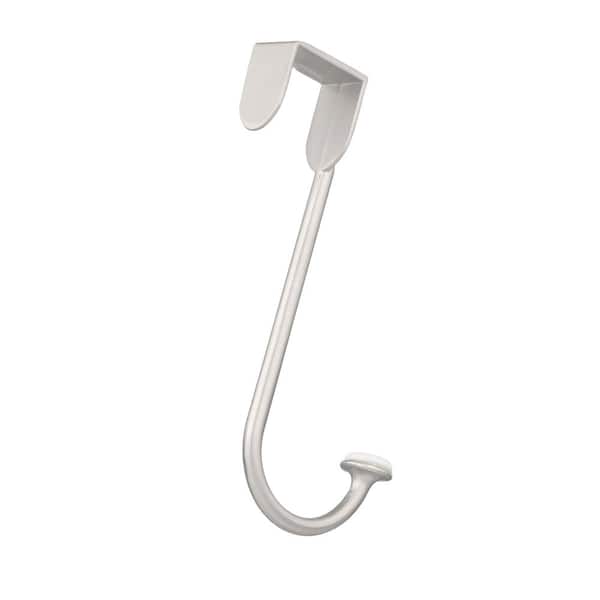 Liberty 7 in. Satin Nickel with White Ceramic Insert Over-the-Door Single  Hook BBF430Z-SN-U - The Home Depot