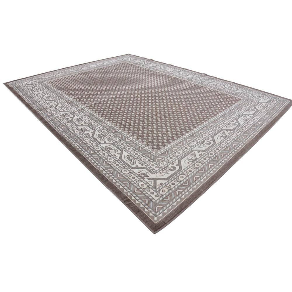 Braided Brown Synthetic 9' x 12' Easy-Care Rectangular Rug