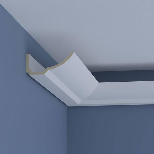 Ekena Millwork Benjamin 7 in. D x 7 in. W x 96 in. L Polyurethane Crown Moulding