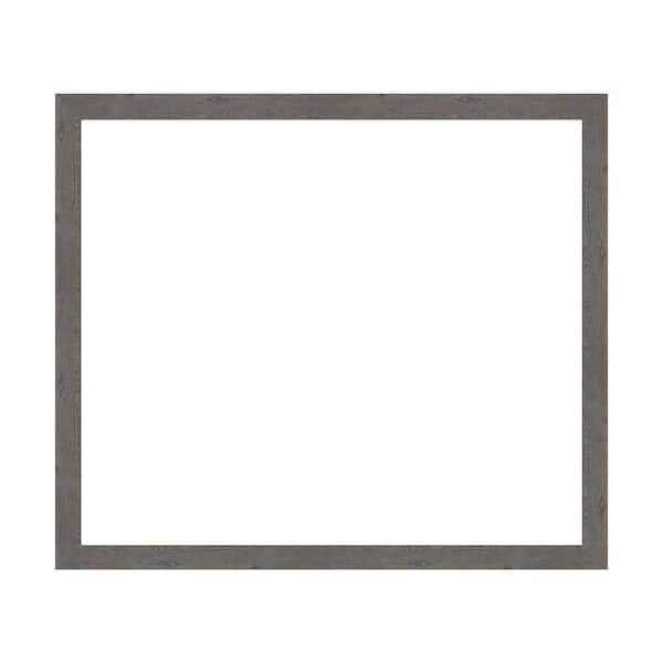 Amanti Art Mirror Makeover Rustic Plank Grey Narrow 43.25 in. W x 37.25 in. H Bathroom Mirror Frame Border Kit-Fits a 42x36 Mirror