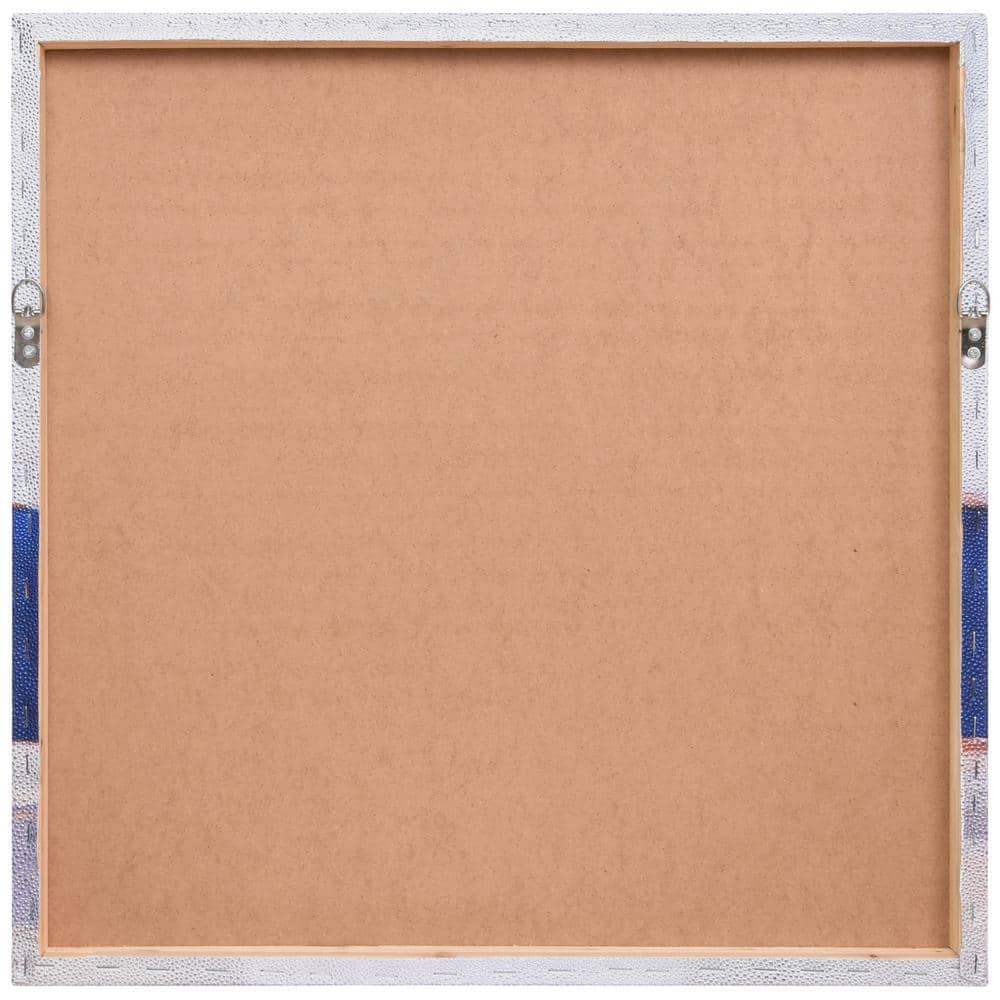 Coastal Serenity Silver Shagreen Wrapped Canvas Wall Art