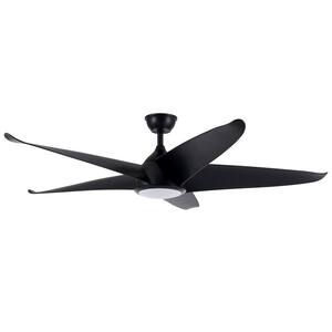 60 in. 5-Blade LED Indoor Black Ceiling Fan with Remote