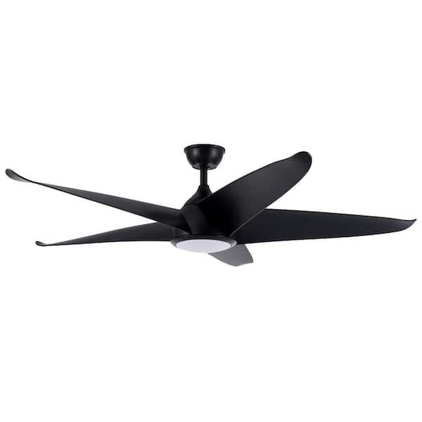 Merra 60 in. 5-Blade LED Indoor Black Ceiling Fan with Remote