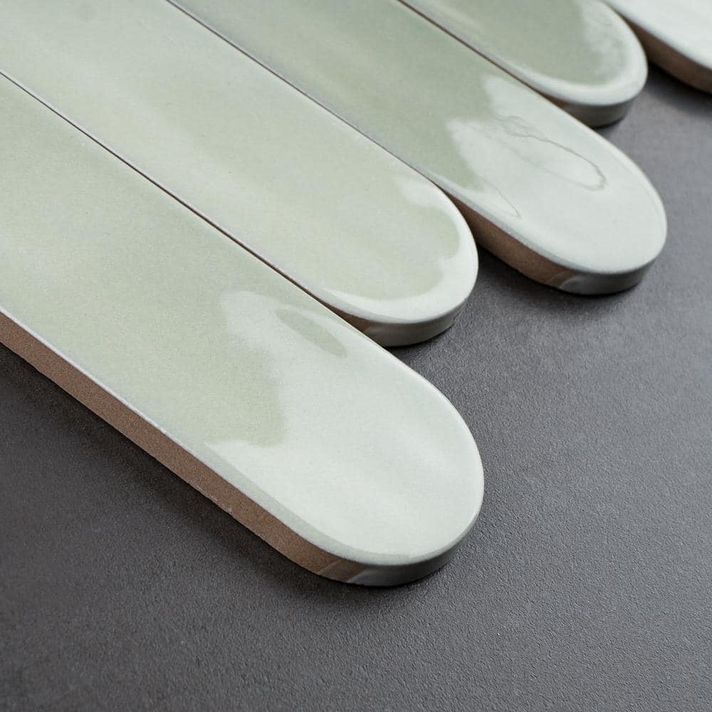 Verde Green Polished Ceramic Subway Wall Tile 2x10