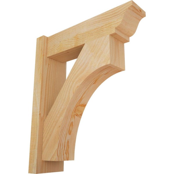 Ekena Millwork 6 in. x 24 in. x 20 in. Westlake Traditional Rough Sawn Douglas Fir Outlooker