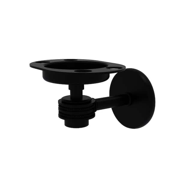 Satellite Orbit 1-Tumbler and Toothbrush Holder with Dotted Accents in Matte Black