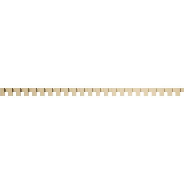 Ekena Millwork 1 in. D x 4 in. W x 92 in. L Primed Polyurethane Panel Moulding