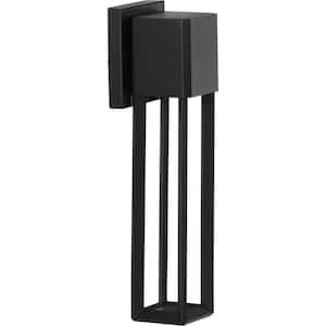 KICHLER Sedo 18.25 in. 1-Light Satin Black Outdoor Hardwired Wall