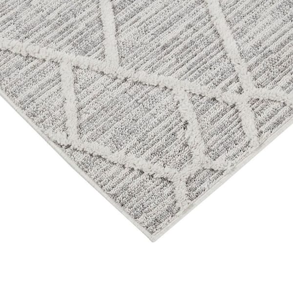7 ft. x 5 ft. Gray+Cream Terni Pebble Indoor Area Rug