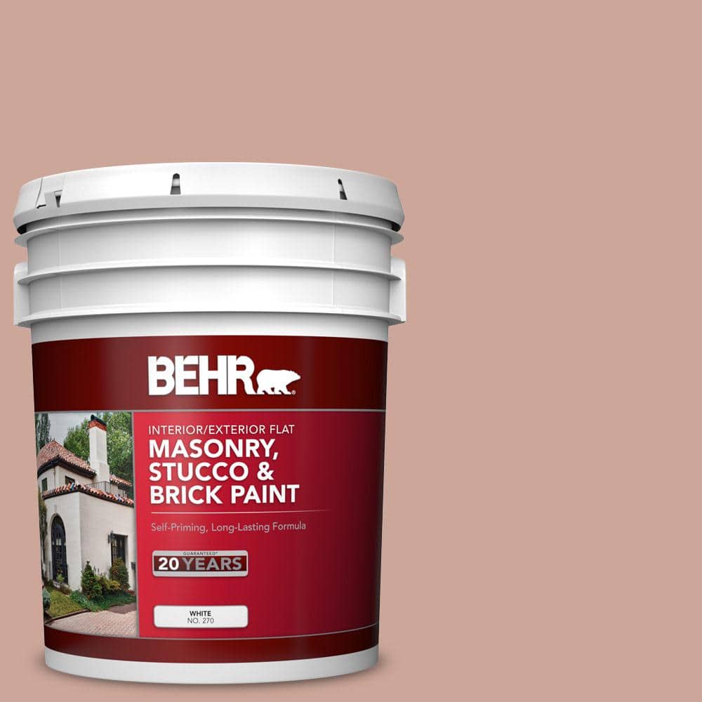 5 gal. #MS-03 Ocean Coral Flat Interior/Exterior Masonry, Stucco and Brick 