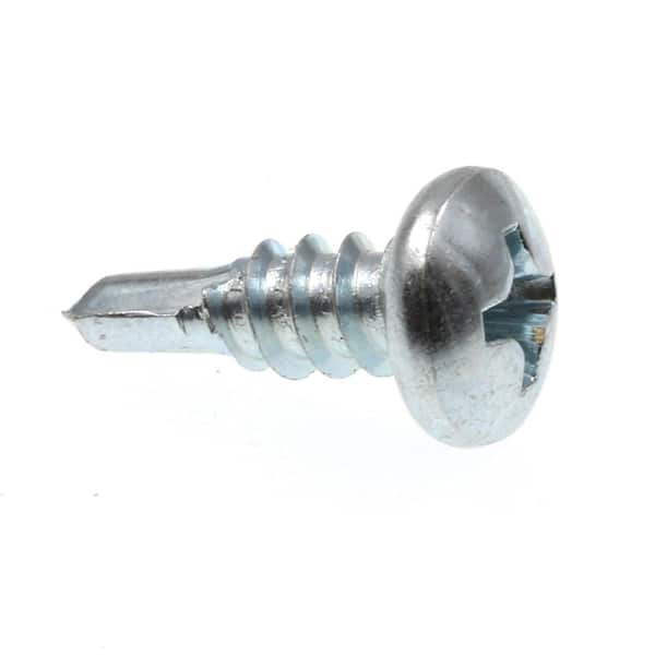 Prime-Line #8 x 1/2 in. Zinc Plated Case Hardened Steel Phillips Drive Pan Head Self-Drilling Sheet Metal Screws (100-Pack)