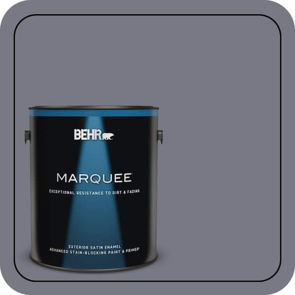 BEHR MARQUEE 1 gal. #N540-5 Infamous Satin Enamel Exterior Paint & Primer