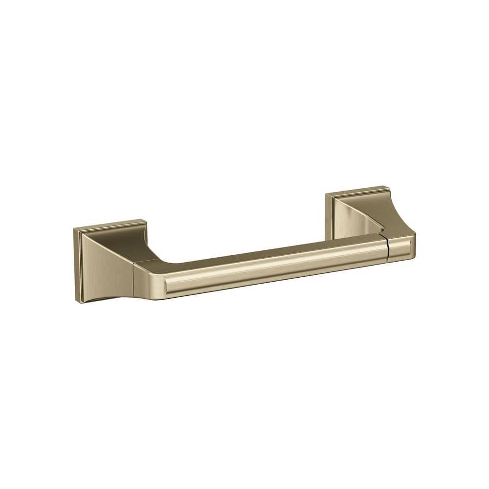 Golden Champagne Pivoting Double Post Toilet Paper Holder