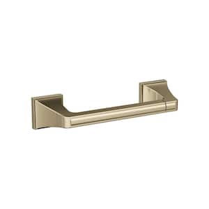 Mulholland 8-13/16 in. (224 mm) L Traditional Pivoting Double Post Toilet Paper Holder in Golden Champagne