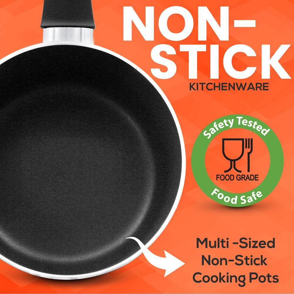 SereneLife 15-Piece Blue Aluminum Non-Stick Cookware Set