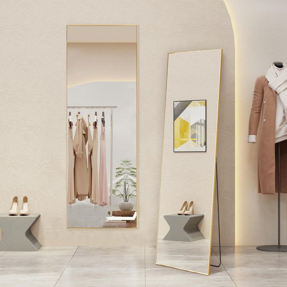 Lumioca Right Angle Gold 59 in. W x 16 in. H Rectangle Aluminum