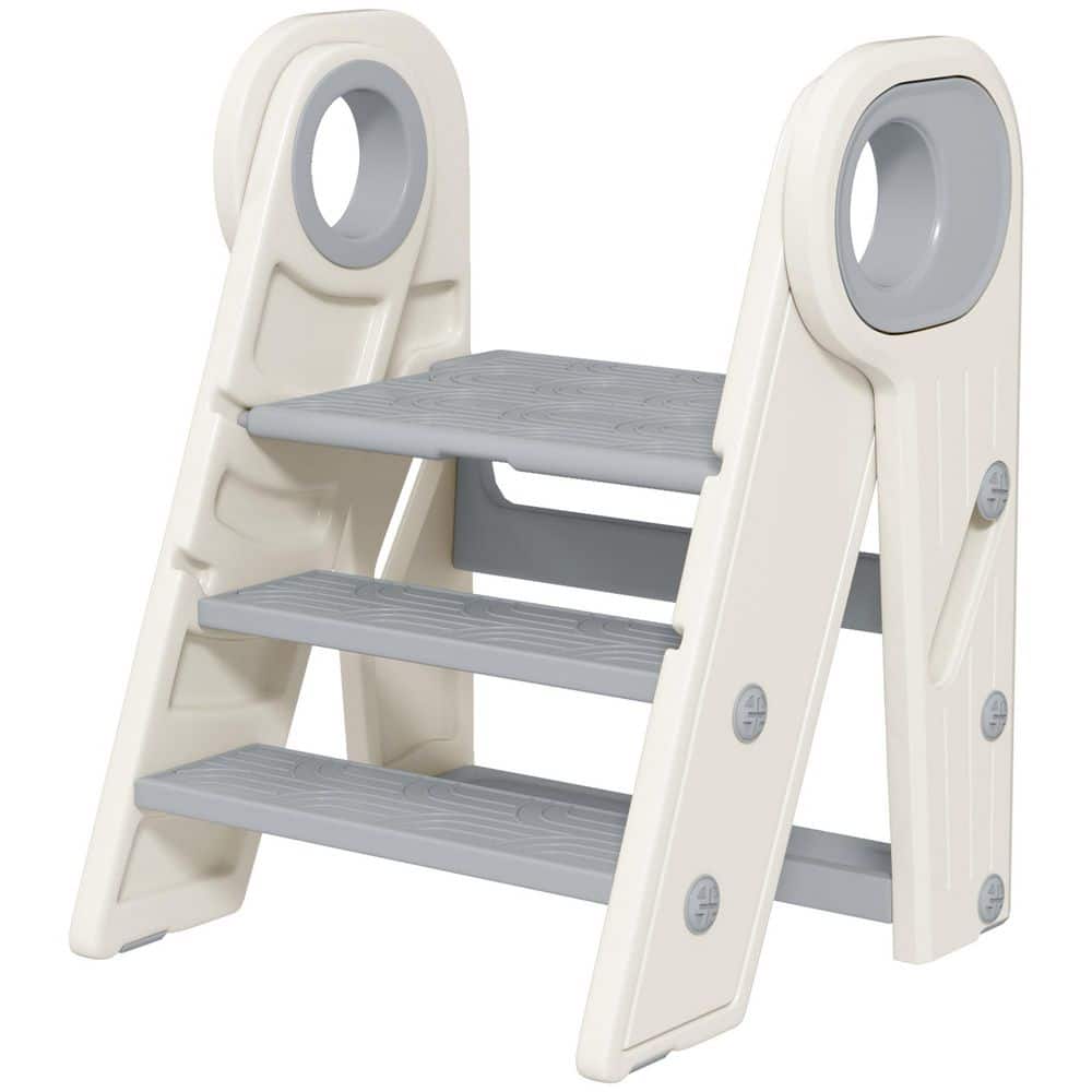 2ft. Reach Plastic Foldable Non-Slip 3-Step Stool for Kids w/Handles, Toddler Tower for Bathroom, Sink, Kitchen, Counter price history on PriceWatchPro
