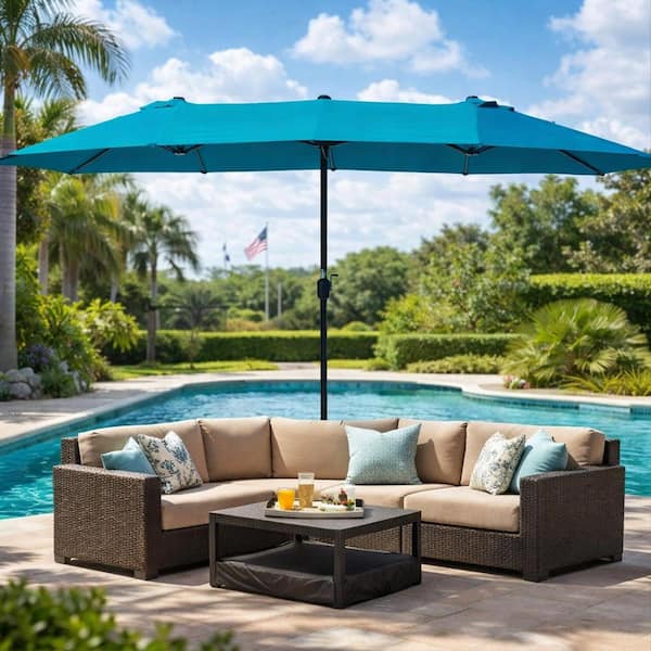 14 double sided twin patio umbrella 14Ft Outdoor Market Extra Large Umbrella W Since its launch in 2013 13 Feet Double-Sided Patio Twin