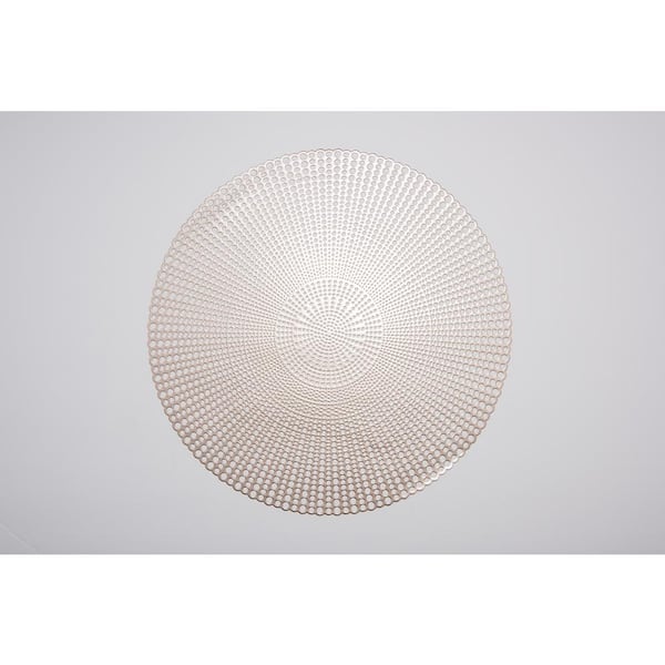 Champagne Pvc Woven Round Placemat Set