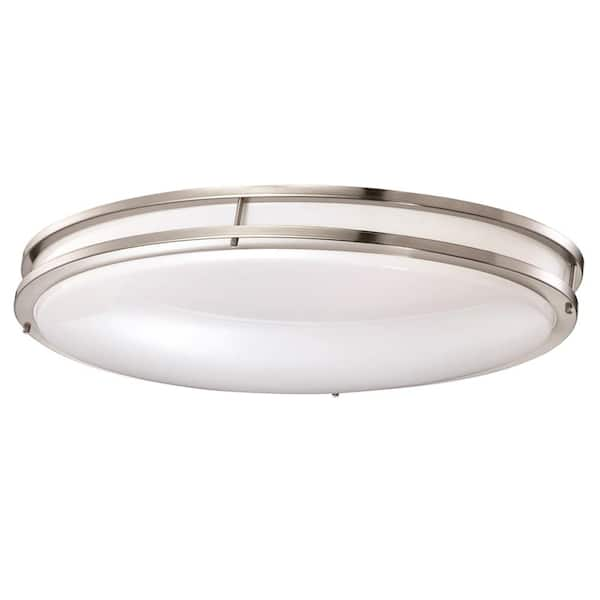 Envirolite 24 In. Brushed Nickel Integrated Led Selectable Cct Oval 