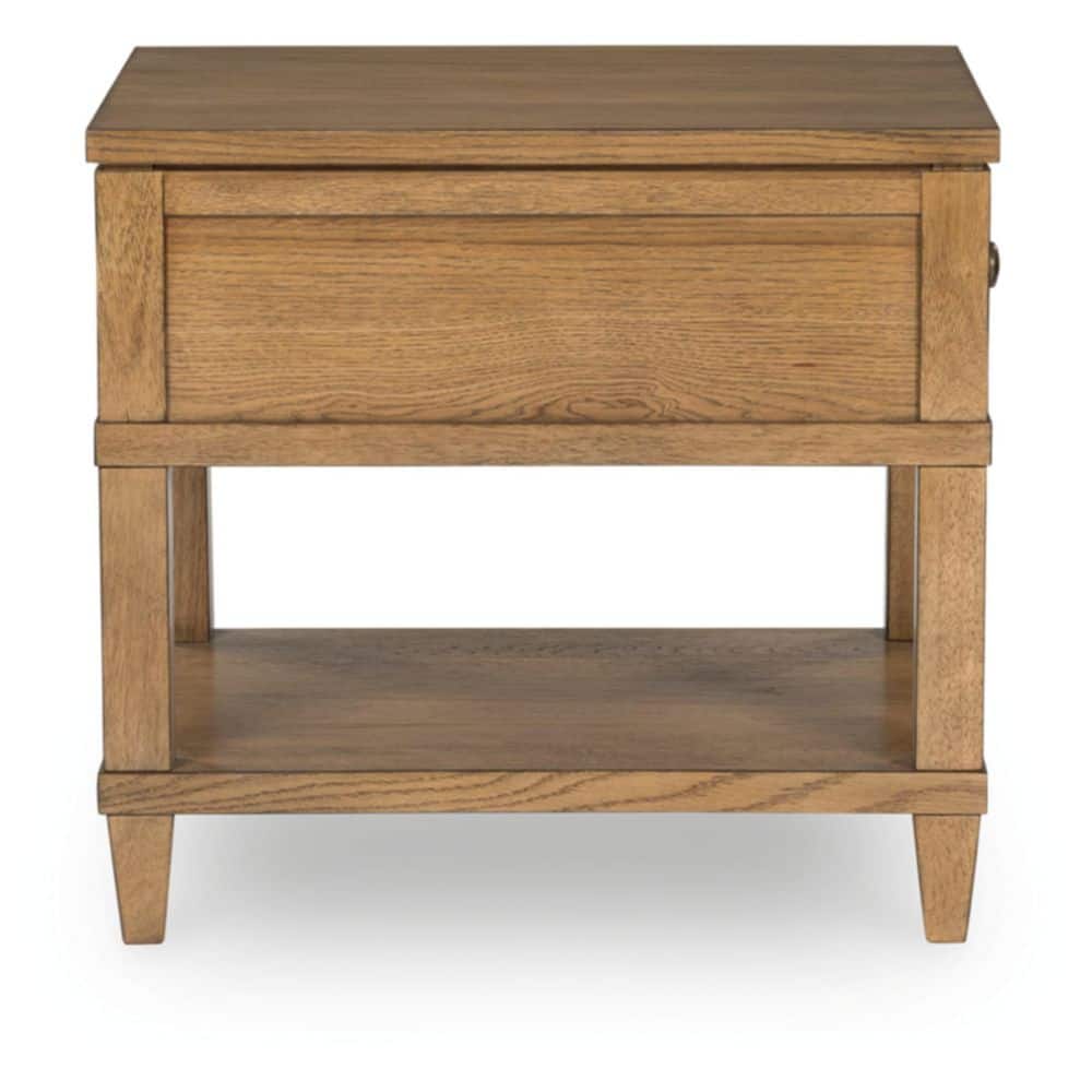 Sharlance 20 in. Light Brown Rectangle Wood End Table With Storage - thumbnail 2