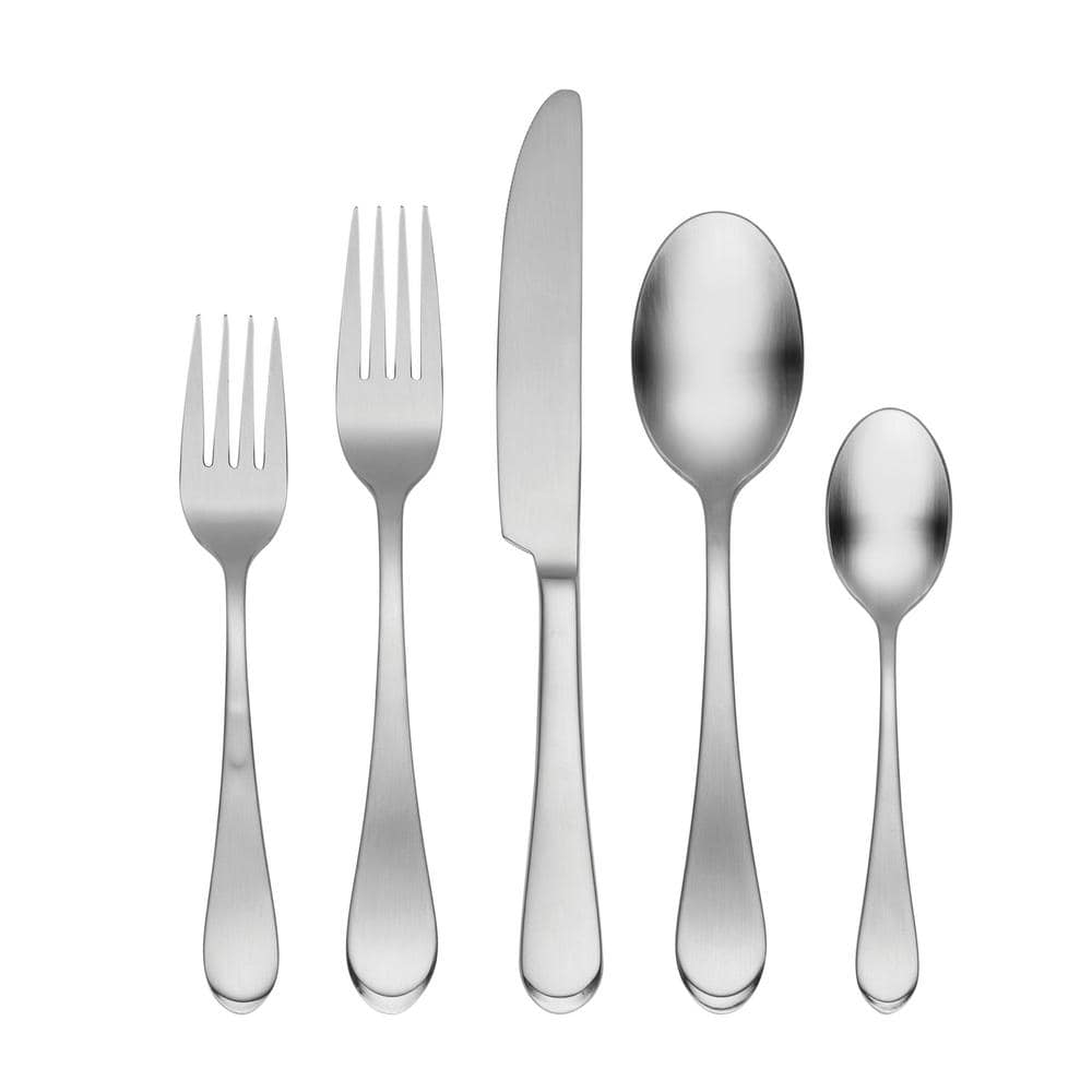 Oneida Satin Icarus 45-Piece Silver 18/0-Stainless Steel Flatware Set (Service For 8)