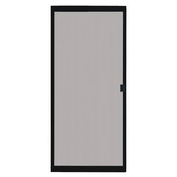 36 in. x 80 in. Adjustable Fit Black Steel Sliding Patio Screen Door