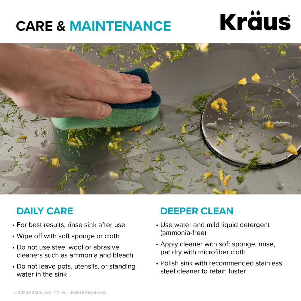 Kraus 22" Stainless Steel Single Bowl Drop-In/Undermount Sink