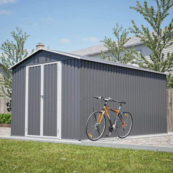 HumblePleb 8 ft. W x 12 ft. D Metal Outdoor Storage Shed with