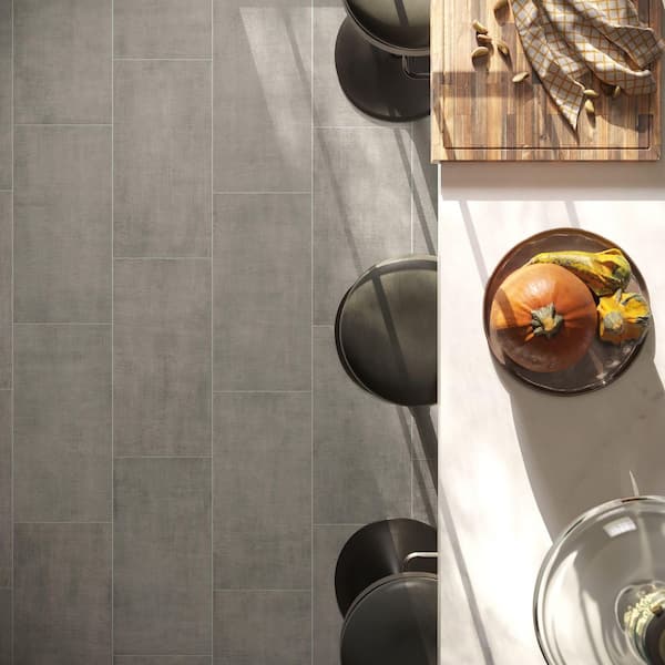 Sample - Unico Gray Matte 6 in. x 6 in. Concrete Look Porcelain Floor and Wall Tile
