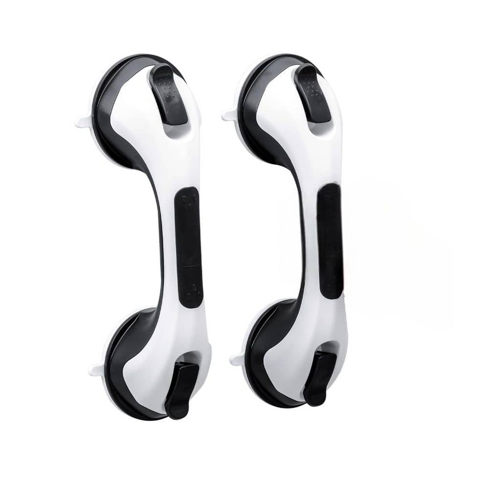 12.2 in. L x 3.6 in. D Suction Grab Bar, Easy Install, 240 lbs. Support, No