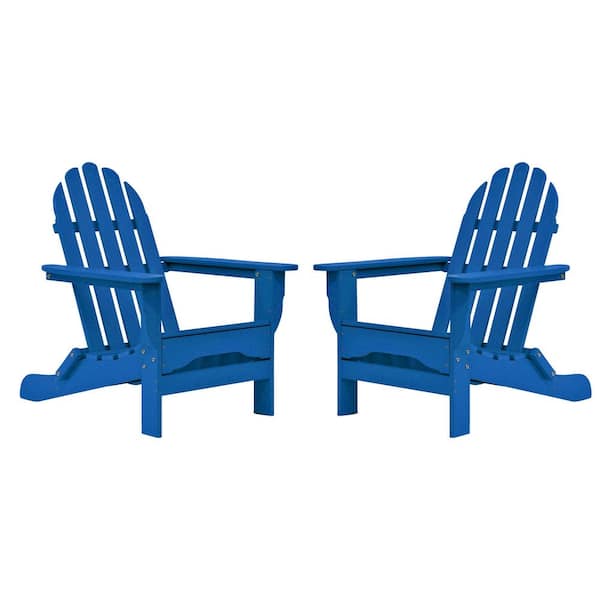 Durogreen Icon Royal Blue Recycled Plastic Adirondack Chair (2-Pack)