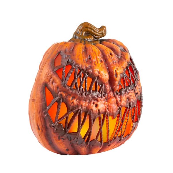 Home Accents Holiday 12 in. LED Stitched Jack-O-Lantern