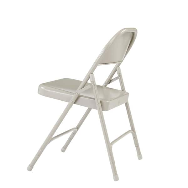 National Public Seating 50 Series Grey All-Steel Folding Chair (4