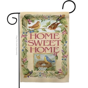 13 in. x 18.5 in. Welcome Birds Spring Time Garden Flag 2-Sided Friends Decorative Vertical Flags
