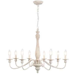 Lesmurdie 8-Light Antique Gray Classic/Traditional Chandelier for Living Room, Dinning room with No Bulbs Included