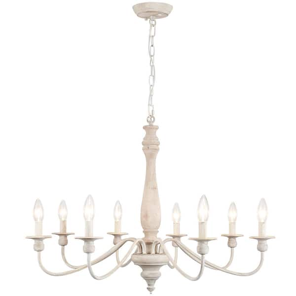 Lesmurdie 8-Light Antique Gray Classic/Traditional Chandelier for Living Room, Dinning room with No Bulbs Included